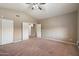 Neutral bedroom featuring plush carpeting and vaulted ceilings at 5402 E Helena Dr, Scottsdale, AZ 85254