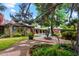 Expansive backyard with mature trees, lush landscaping, a swimming pool and ample space for outdoor enjoyment at 5536 N Camelback Canyon Pl, Phoenix, AZ 85018
