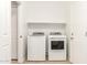 Bright laundry room with appliances, ample storage, and white walls at 7516 S 31St Pl, Phoenix, AZ 85042