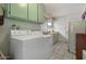 Functional laundry room features ample storage and appliances at 12542 W Parkwood Dr, Sun City West, AZ 85375