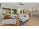 Bright living room with large windows, hardwood floors, and a modern sectional sofa at 2011 W Calle De Las Estrella --, Phoenix, AZ 85085