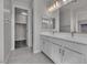 Bathroom with double sinks and a walk-in closet with storage space at 2512 N Pony Ln, Casa Grande, AZ 85122
