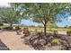 Outdoor seating area with views of a golf course at 27320 N 127Th Dr, Peoria, AZ 85383