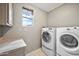 Well-equipped laundry room with modern washer and dryer units and counter space at 4960 E Villa Theresa Dr, Scottsdale, AZ 85254