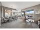 Open-concept living space including dining room and living room at 4960 E Villa Theresa Dr, Scottsdale, AZ 85254