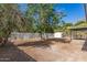 Spacious backyard with mature trees, a shed and a covered patio offering shade and outdoor storage at 510 W 14Th St, Tempe, AZ 85281