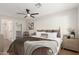 Bedroom featuring a ceiling fan, walk-in closet, and an ensuite bathroom at 510 W 14Th St, Tempe, AZ 85281