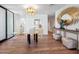 Luxurious foyer featuring hardwood floors, modern lighting, and contemporary decor at 6311 E Phoenician Blvd # 19, Scottsdale, AZ 85251