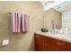 Bathroom showcasing a sink, counter space, modern fixtures and tiling at 7167 E Rancho Vista Dr # 4011, Scottsdale, AZ 85251