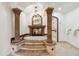 Luxurious bathroom with a soaking tub, fireplace, and a walk-in shower for a spa-like retreat at 8329 N Ridgeview Dr, Paradise Valley, AZ 85253