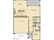 First floor layout featuring kitchen, great room, garage, and bedroom at 1081 E Armstrong Way, Chandler, AZ 85286