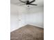Bedroom featuring new carpet, ceiling fan, and single door closet at 138 E Monte Way, Phoenix, AZ 85042