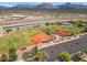 Aerial view of the community baseball field with mountain views offers great opportunities to enjoy the outdoors at 15252 N 100Th St # 1172, Scottsdale, AZ 85260