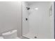 Modern walk-in shower with gray fixtures and white subway tile at 1624 E Campbell Ave # 51, Phoenix, AZ 85016