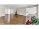 Spacious living room featuring hardwood floors and an open layout at 19018 N Concho Cir, Sun City, AZ 85373