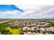 Charming aerial shot of the community, highlighting well-maintained homes and lush green spaces at 20256 E Canary Ct, Queen Creek, AZ 85142