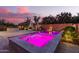 Backyard showing the hot tub, pool, patio, outdoor fireplace and seating at 20256 E Canary Ct, Queen Creek, AZ 85142