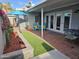 Charming patio with blue chairs and lush greenery at 3137 N 4Th Ave, Phoenix, AZ 85013