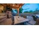 Patio with beautiful outdoor dining and lounge areas perfect for entertaining with a gorgeous pool view at 3521 N Barron --, Mesa, AZ 85207
