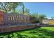 The welcoming community entrance features lush landscaping and an attractive sign at 4512 W Rushmore Dr, Anthem, AZ 85087