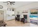 Cozy seating area with access to the outdoor pool offers a relaxing atmosphere at 5415 E Juniper Ave, Scottsdale, AZ 85254
