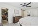 Bedroom with closet and bathroom access, soft decor and generous space at 5415 E Juniper Ave, Scottsdale, AZ 85254