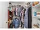 Walk-in closet with shelving and ample storage space for clothes and accessories at 10755 W Mountain View Dr, Avondale, AZ 85323
