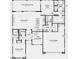 Detailed floorplan of a single-Gathering home with an open-concept living, kitchen, and dining area at 1245 W Via Las Brisas Ln, San Tan Valley, AZ 85140