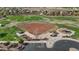Overhead shot of a neighborhood baseball field and playground with covered picnic areas at 19203 W Jackson St, Buckeye, AZ 85326