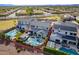 Aerial view of backyard showcasing a pool, outdoor kitchen, and patio in a secure backyard at 22771 N 98Th Dr, Peoria, AZ 85383