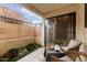 Relaxing patio featuring comfortable seating and a view of the surrounding plants at 3119 W Cochise Dr # 111, Phoenix, AZ 85051