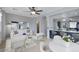 Spacious living area open to the kitchen, featuring elegant furnishings and decor at 3687 E Leslie Dr, Gilbert, AZ 85296