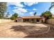 Backyard featuring desert landscaping, block wall, and a stucco house with covered patio at 510 W Amoroso Dr, Gilbert, AZ 85233