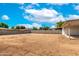 Expansive backyard with dirt, enclosed by block wall, offers endless possibilities for outdoor activities at 524 S Pioneer --, Mesa, AZ 85204