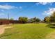 Vast backyard with ample green space and privacy, perfect for outdoor activities at 645 S Esquire Way, Mesa, AZ 85202