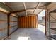 Interior of the metal storage shed with ample room for tools and equipment at 645 S Esquire Way, Mesa, AZ 85202
