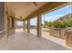 Spacious covered patio with a built-in grill and an outdoor ceiling fan at 704 E Gemini Pl, Chandler, AZ 85249
