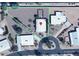 Aerial view of the property highlighting its location and landscaping at 7654 E Calypso Ave, Mesa, AZ 85208