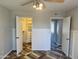 This bedroom has paneled walls and a walk-in closet at 822 W El Alba Way, Chandler, AZ 85225