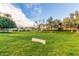 A beautiful view of the common green space area that is part of the community at 9550 E Thunderbird Rd # 259, Scottsdale, AZ 85260