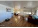 Open-concept living room connects to the dining area, offering plenty of space and natural light at 120 N Val Vista Dr # 151, Mesa, AZ 85213