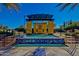 Inviting hot tub featuring stylish blue tiling, providing a relaxing oasis for residents at 1260 E Sweet Citrus Dr, Queen Creek, AZ 85140