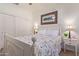 This bedroom is bright with fresh paint and decor at 1277 W Stephanie Ln, San Tan Valley, AZ 85143