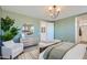 Spacious main bedroom with a cozy sitting area, soft lighting, and access to the en-suite bathroom at 16722 W Audrey Ln, Surprise, AZ 85387