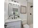 Stylish bathroom featuring modern fixtures, marble countertops, and a walk-in shower at 17019 E Calaveras Ave, Fountain Hills, AZ 85268