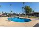 Community pool with lounge chairs offering a resort-like atmosphere with palm trees in the background at 200 E Ivanhoe St, Chandler, AZ 85225
