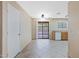 View of the kitchen area leading out to the backyard sliding glass door at 2112 E Donald Dr, Phoenix, AZ 85024