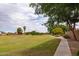 Well-maintained walking path with views of the lush, open community greenspace at 345 S Buena Vista Ave, Gilbert, AZ 85296