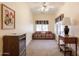 Living room with a large picture window, sofa and carpet at 345 S Buena Vista Ave, Gilbert, AZ 85296