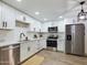 Modern kitchen featuring white cabinets, stainless steel appliances, and wood-look flooring at 5124 N 31St Pl # 522, Phoenix, AZ 85016